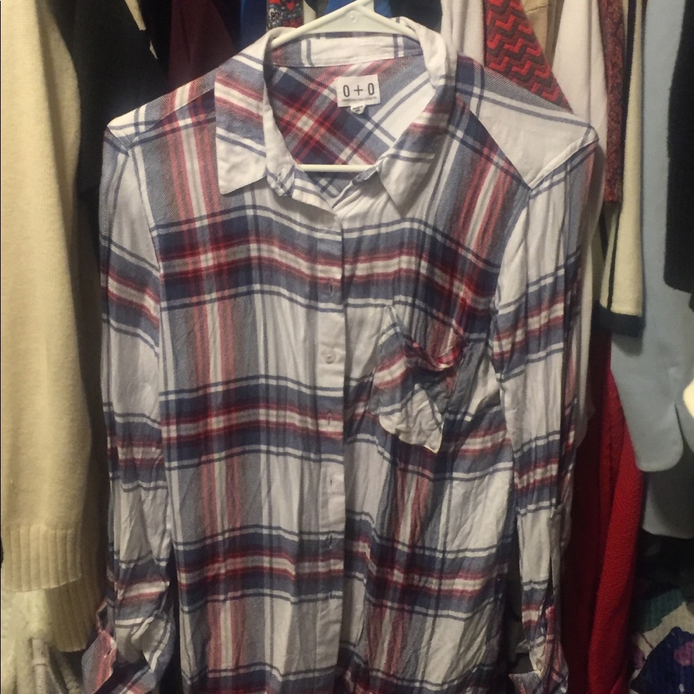 Small knit button up top